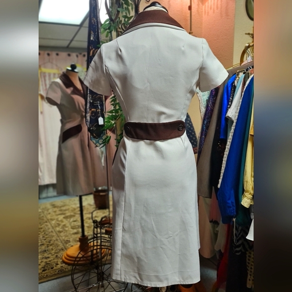 Vintage Handsewn Collared Coat Dress size Medium - Picture 7 of 8